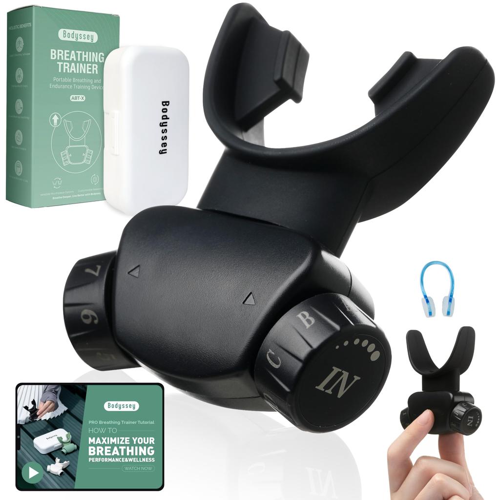 Bodyssey Breathing Trainer | 64-level Adjustment, 2 Types of Mouthpiece,