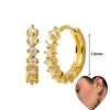 925 Silver Ear Needle White Zircon Butterfly/Water Drop Hoop Earrings Drop Earrings For Women Fashion Wedding Jewelry