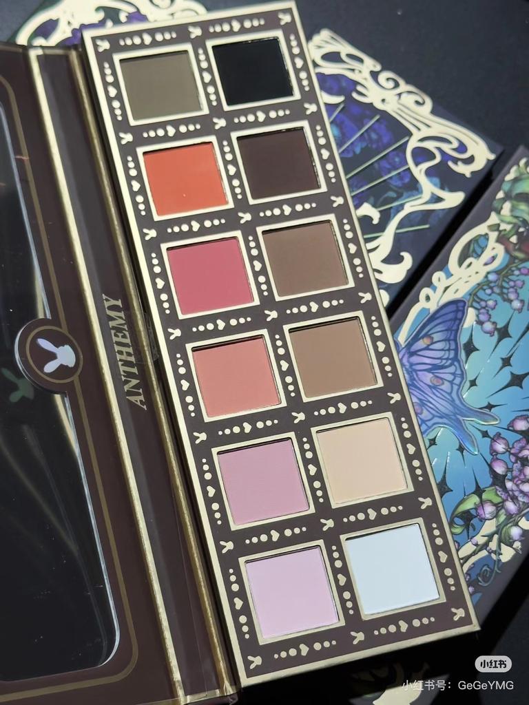 Anthemy 10 Color Eyeshadow Palette Matte Shimmer Chameleon Waterproof Long-Lasting Pearly Shiny Metal Eye Shadow Palette Make-up