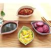 Wheat Straw Leaf Shape Sauce Dipping Seasoning Dish for Snacks Pickles