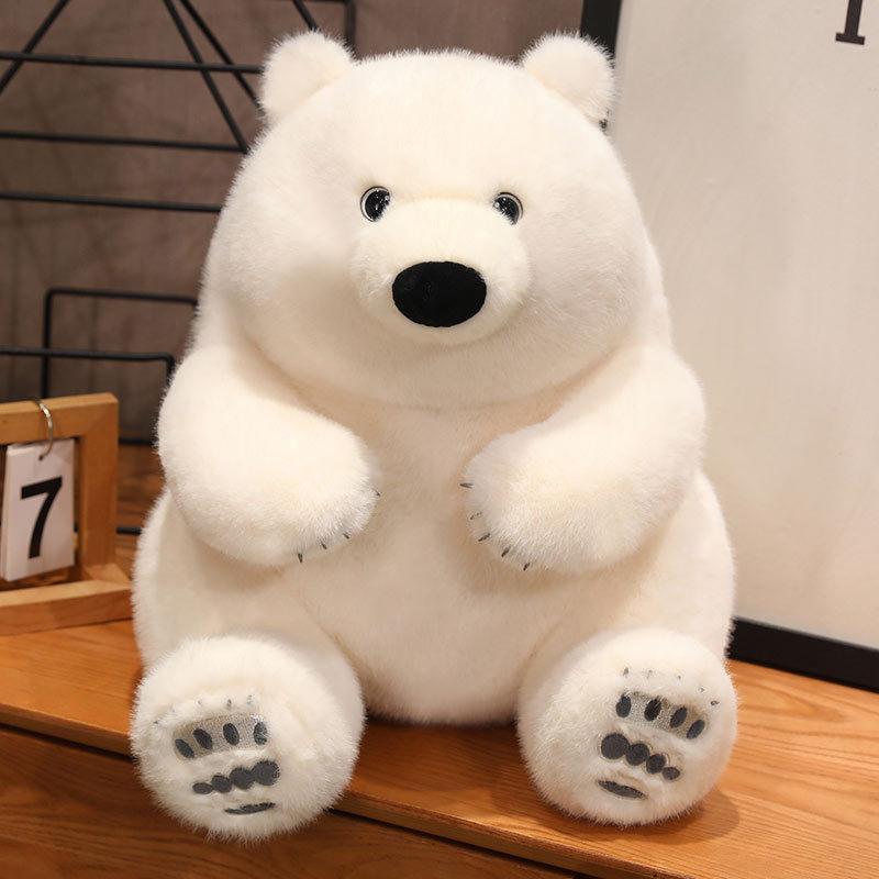 

Нова імітація плюшевої іграшки білого ведмедя, музейний орнамент ведмедя, для дому, ліжка, велика декоративна подушка, дитяча лялька на день народження 35cm【0.66kg】 білий