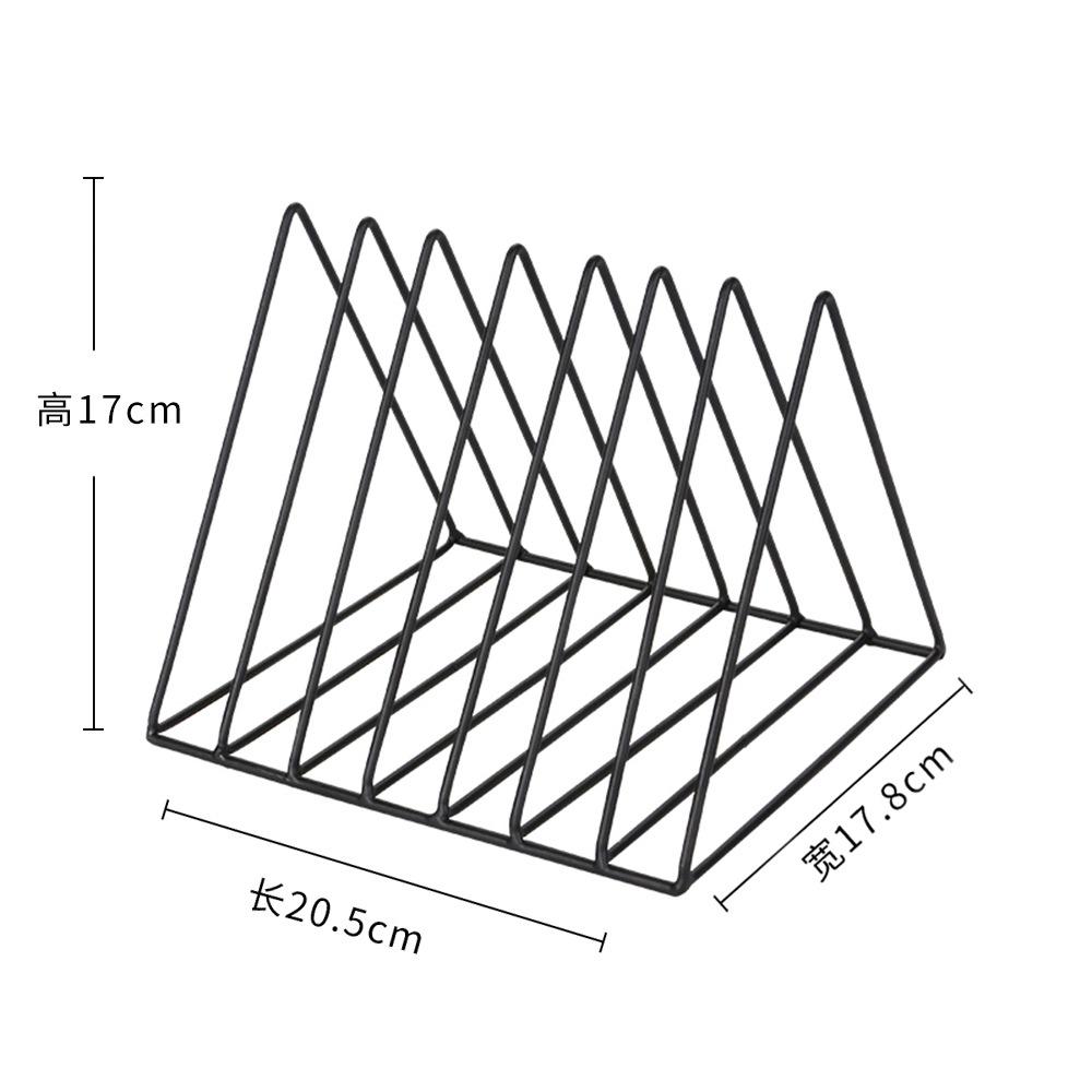 Bookshelf Rack Desktop Metal Book Block Office Newspapers Magazines Storage Scandinavian Decor  Holder Stand Golden Shelf