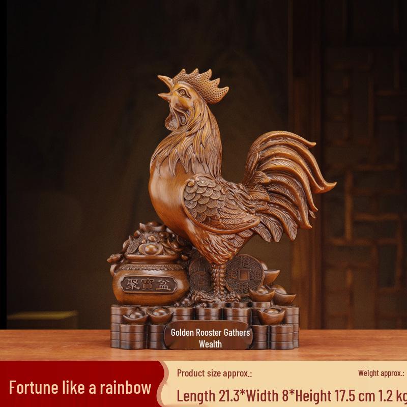 Фигурка Золотого Петуха Богатства: Знак Зодиака Петух для гостиной или офиса, Талисман, привлекающий богатство