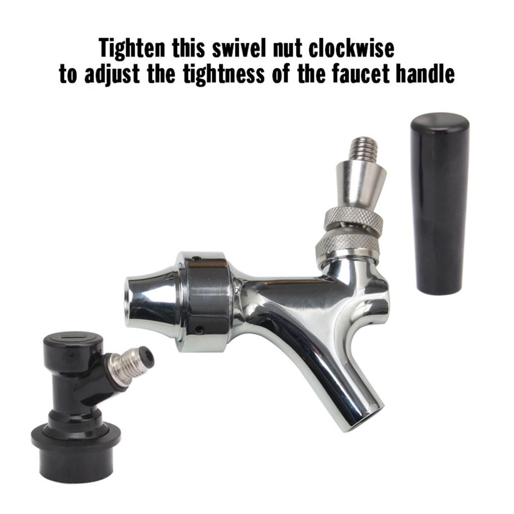 Forkrommet Messing Ølkran med Hurtigkobling Enkel Rengjøring Ølkran for Jevn Skjenkeopplevelse