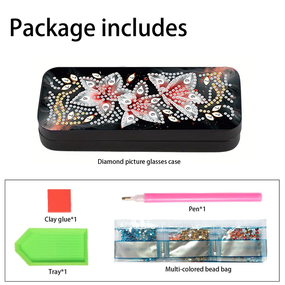 Cute Animals Leather 5D Diamond Painting Sunglass Case DIY Diamond Sunglasses Storage Box for Art Craft