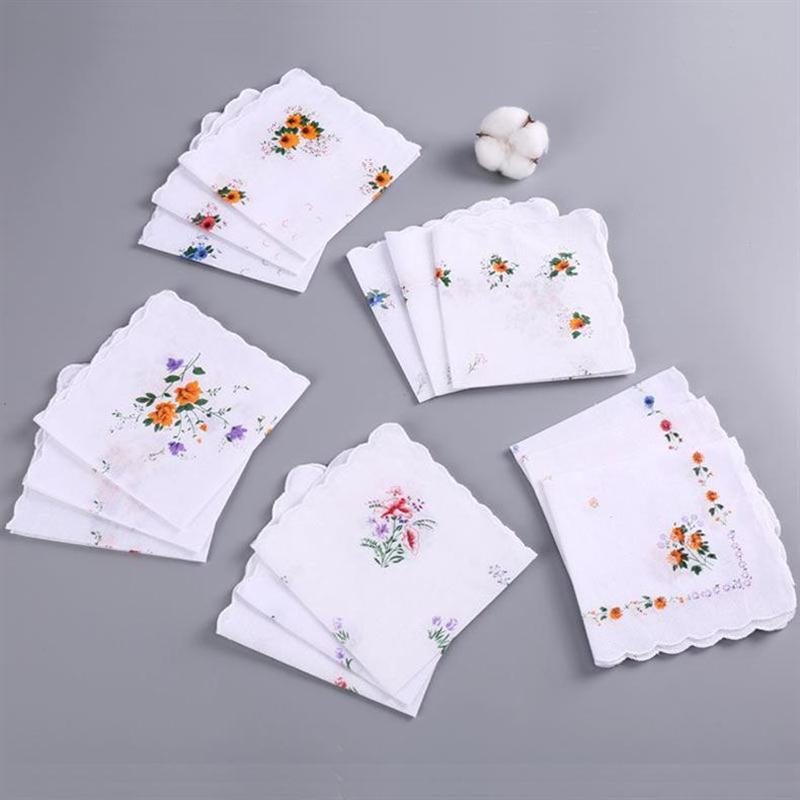 12 Paquets de Mouchoirs Imprimés en Pur Coton pour Femmes, Mouchoirs en Pur Coton, Souvenirs pour la Mariée, Sca de Pantalon à Poche Plaquée