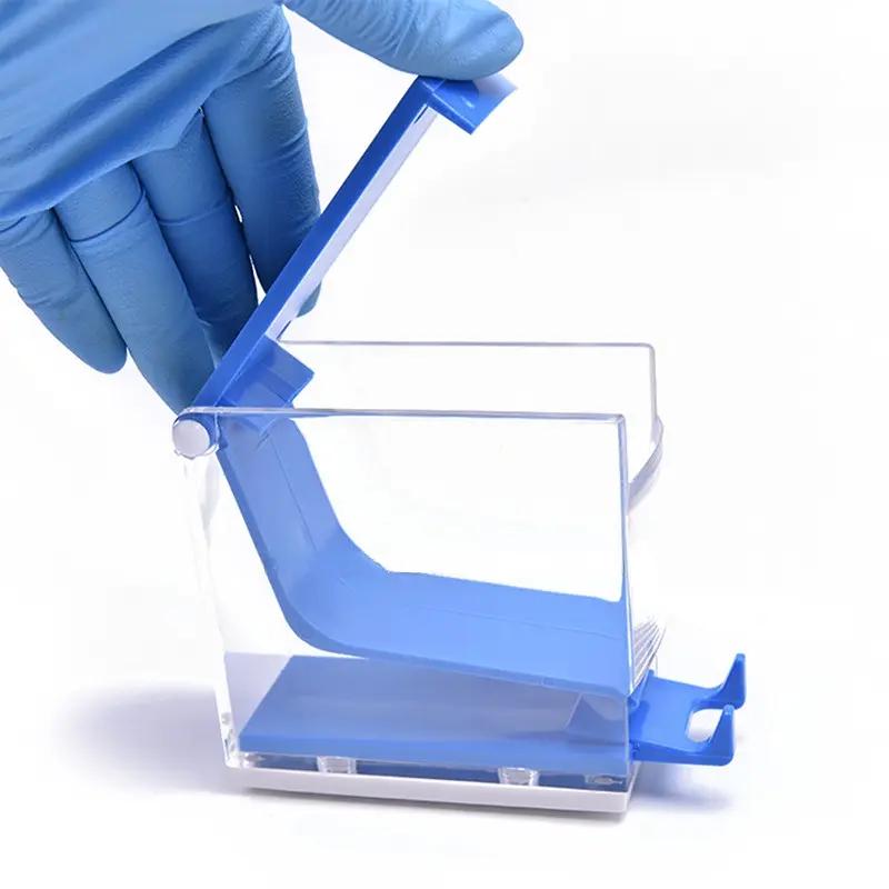 1PCS Dental Cotton Roll Box Cotton Roll Dispenser Bracket Top Press Type Hemostatic Cotton Roll Storage Box Dental Storage Box