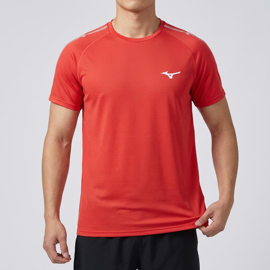 Mizuno Elite Breathable Quick-Dry Short Sleeve T-Shirt Men Tops Red U2CA1A02-62