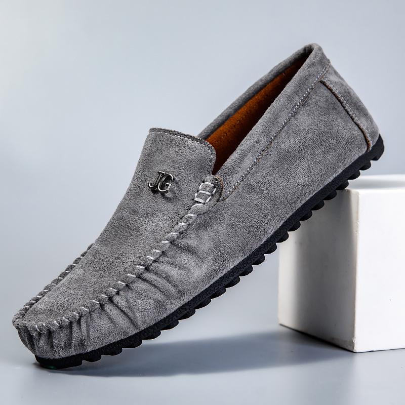Men's Plus Size Rose Bean Soft Leather Casual Shoes - Red Pointed Toe Summer Trend