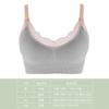 Reggiseno da allattamento wireless con apertura frontale, morbido pizzo, traspirante, senza cuciture, supporto materno per donne incinte