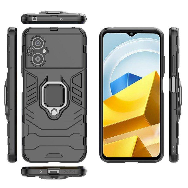 Case for Xiaomi Poco M5 4G, Kickstand Ring, black