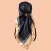 High Quality Silk Scarf Women Print Hair Neck Square Office Ladies Shawl Bandanna Muslim Hijab Handkerchief Muffler Foulard 90CM