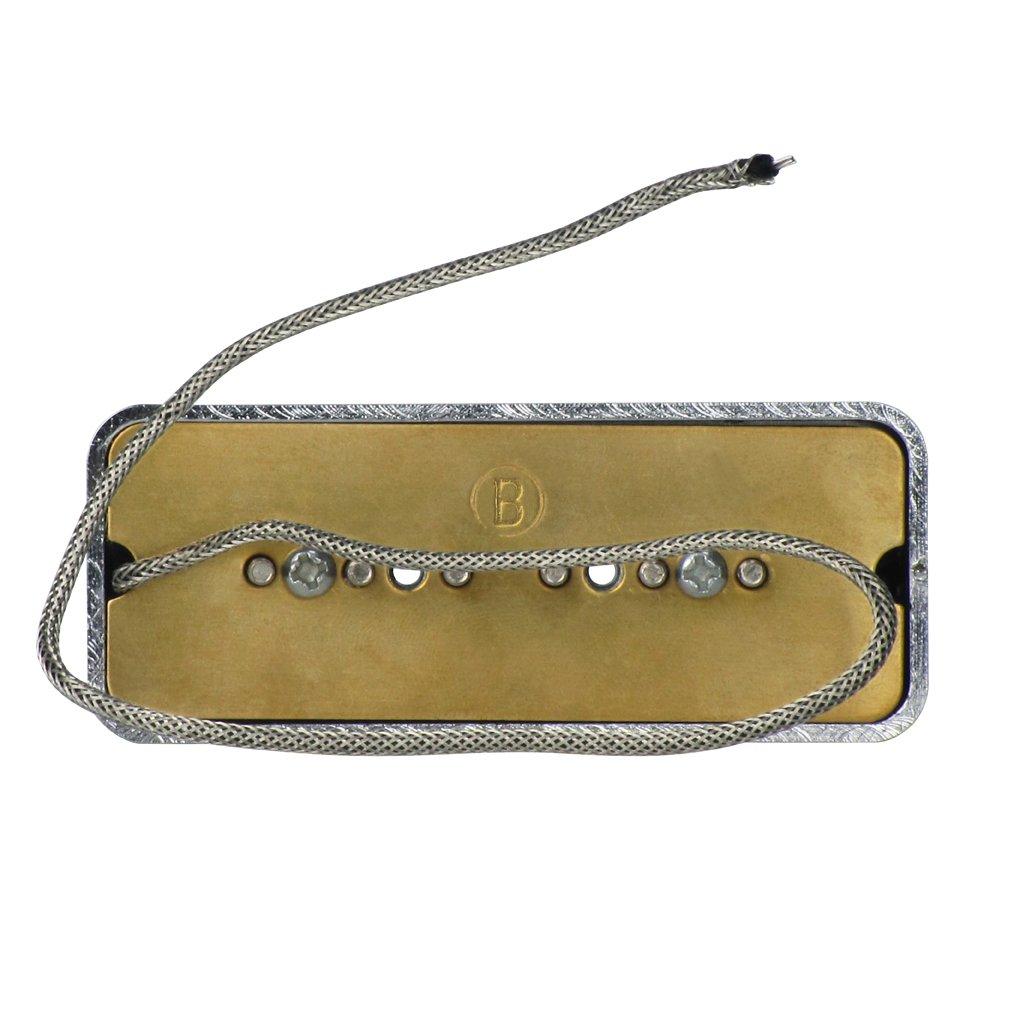 FLEOR Alnico 5 Single Coil Pickups Soapbar Chrome P90 Neck Bridge Pickup Set &