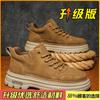 British style shoes Martin boots new low-top thick-soled heightening casual leather shoes medium-top board shoes