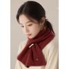Luxurious Women's Red Cashmere Wool Scarf - Cozy Autumn/Winter Neck Warmer & Perfect Gift for Mom or Elders