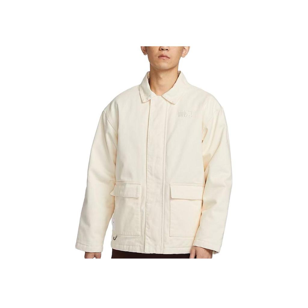 Nike FW23 NAI-KE Series Chinese Collar Workwear Outdoor Casual Jacket Unisex Jacket Off-White FV5442-110