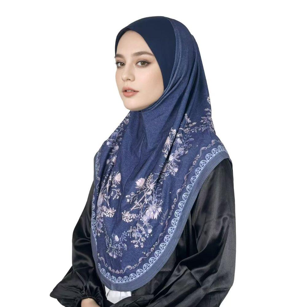 Full Coverage Instant Hijab Soft Floral Prayer Hijab New Women Hijab Scarf  for Women