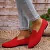 Women's Flyknit Pointed Toe Flats - Versatile, Breathable, Comfortable Solid Color Summer Shoes