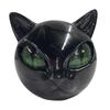 Halloween Unique Cat Figure Resin Black Cat Statue Artwork Black Cat Figurine Elegant Home Decor Gifts for Cat Lovers Women Men