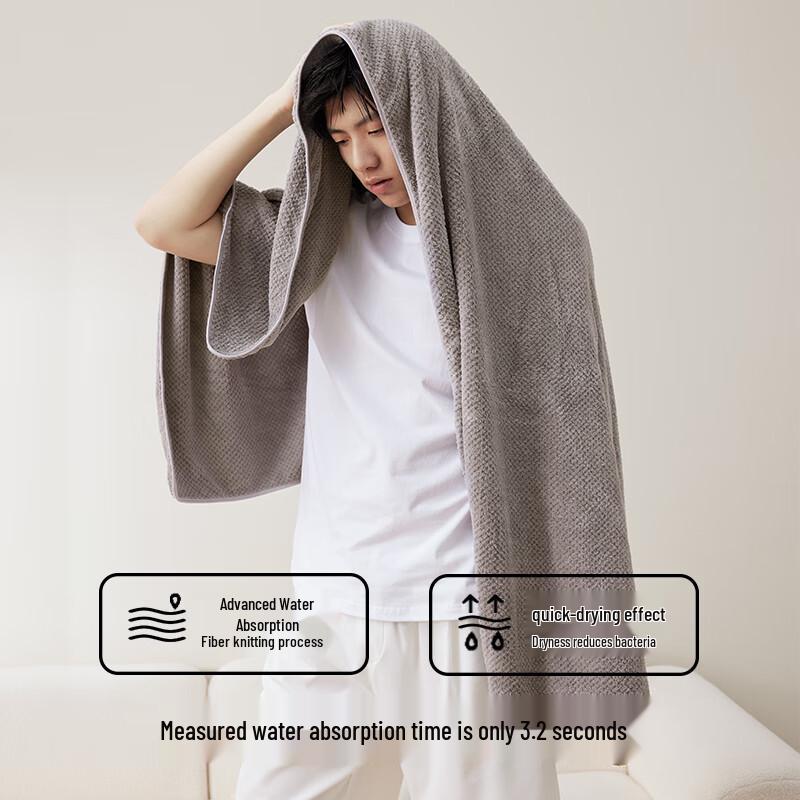 Sanli 7A Antibacterial Quick-Dry Coral Fleece Bath Towel