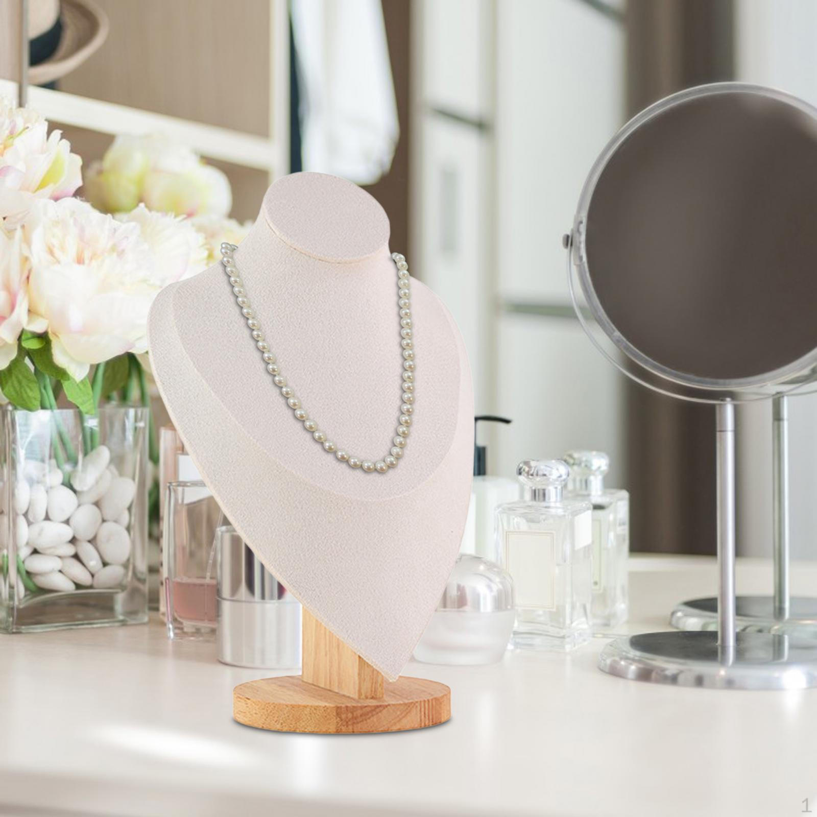 

Подставка-бюст с цепочкой для ювелирных изделий с демонстрацией манекенов 12.6x18x28cm