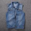 Plus Größe 8XL 7XL 6XL 5XLCotton Jeans Ärmellose Jacke Weste Männer Denim Jeans Weste