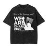 Casual Charlie Kirk Freedom Tshirts For Men Round Collar Cotton Washed T Shirt  Short Sleeve Tees Plus Size Clothing