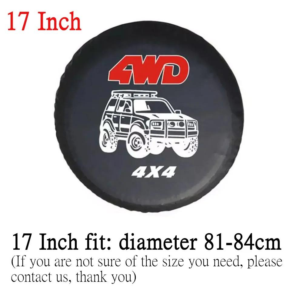14" 15" 16" 17" Inch 4WD 4x4 PVC Leather Spare Wheel Tire Cover Case Bag Pouch Protector Car Tyres 14 Inch For Jeep Hummer