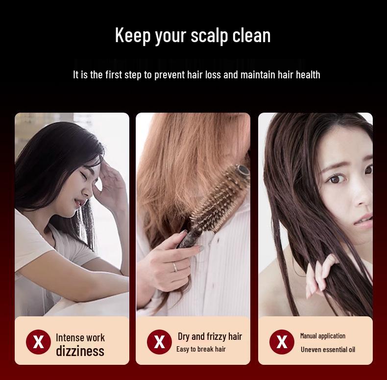 Electric Scalp Massage Comb: Red Light Hair Care & Growth, Anti-Hair Loss, Multifunctional Liquid Guiding Comb for Home Use.