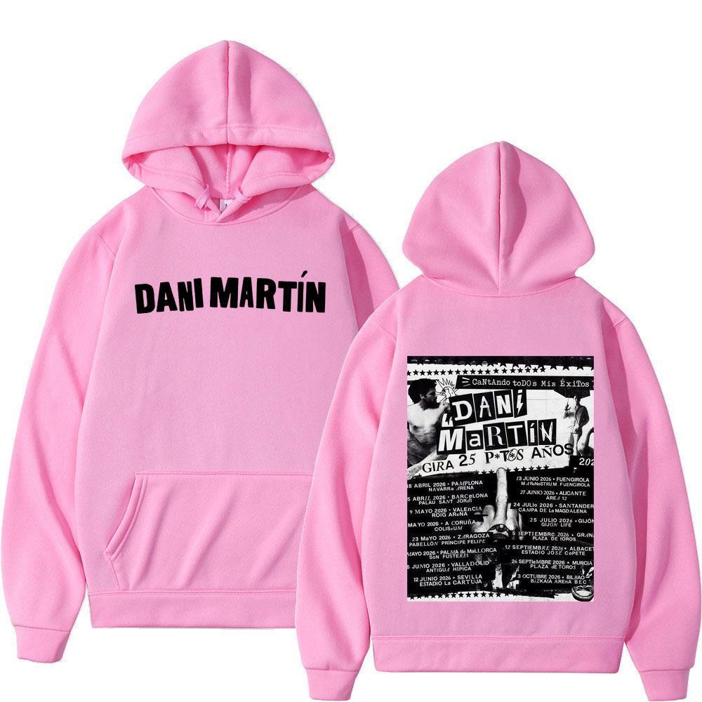 Sudadera con Gráficos de Moda de Dani Martín para Hombre y Mujer, Casual Vintage de Forro Polar, Ropa de Moda, Sudadera