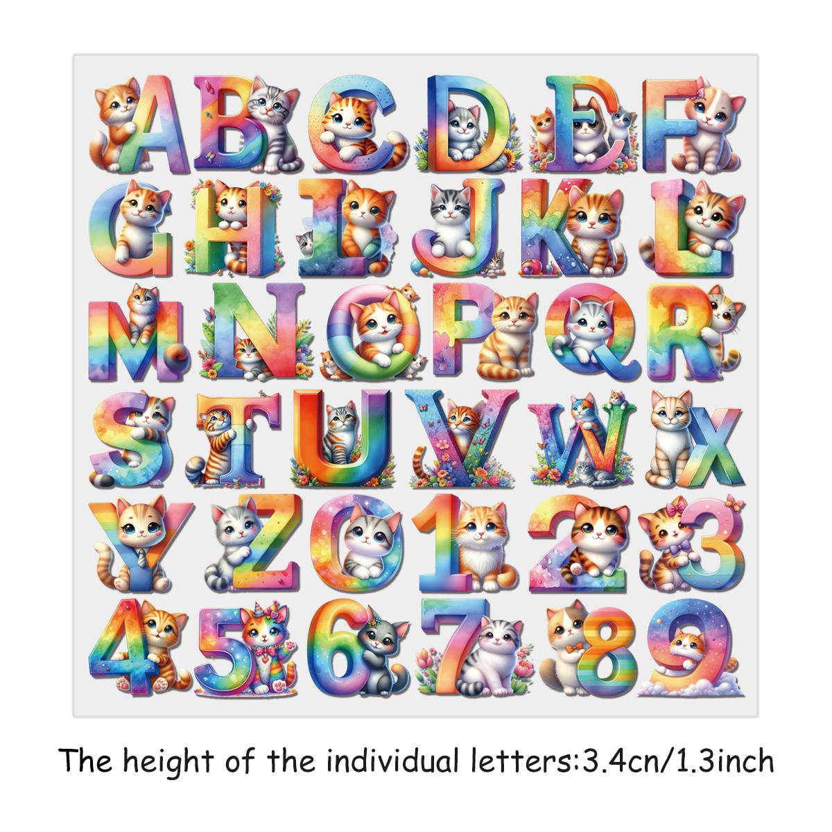 

Буквы с котами от А до Я На заказ Термоаппликации Горячие Распродажи Наклейки Сделай сам Футболка Термоперенос Наклейки для одежды Термопатч