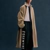 Fear of God Essentials Trench in Nylon Texturizzato con Stampa di Lettere Cappotti da Uomo Sabbia del Deserto 202HO246347F