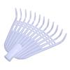 Upgraded Gardening Hand Rake Tools 12 Tooth Leaf Rake Agricultural Plastic Grass Rake Flower Planting Soil Rake White