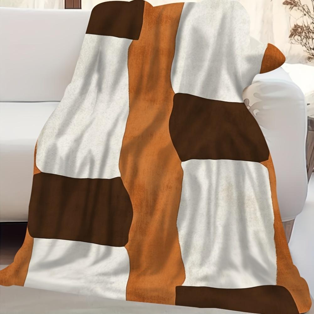 Extra Large Blanket - Super Soft Cozy Moroccan Azilal Geometric Pattern, Symmetrical Nordic Minimalist Design