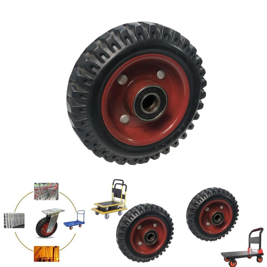 Wind Fire 10inch Flat Tread Rubber Casters With High Load Capacity For Industrial Trolleys