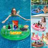 PVC Inflatable Water Ice Bar, Mobile Food Floating Cup Holder, Beverage Tray, Pool Party