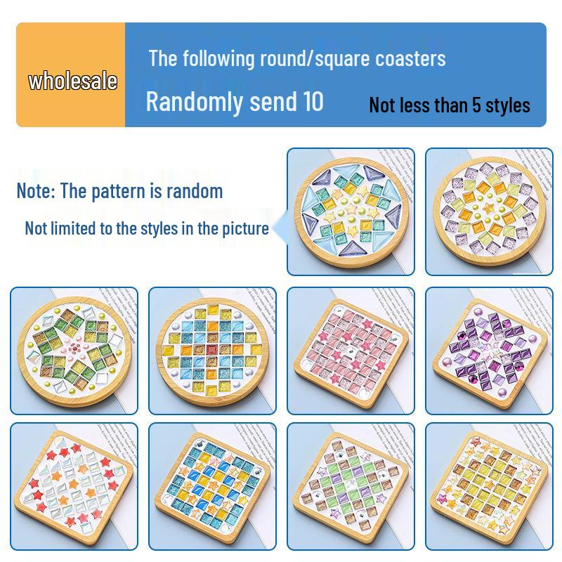 Mosaic Coaster DIY Kit: Handmade Craft Activity for Kids & Parents