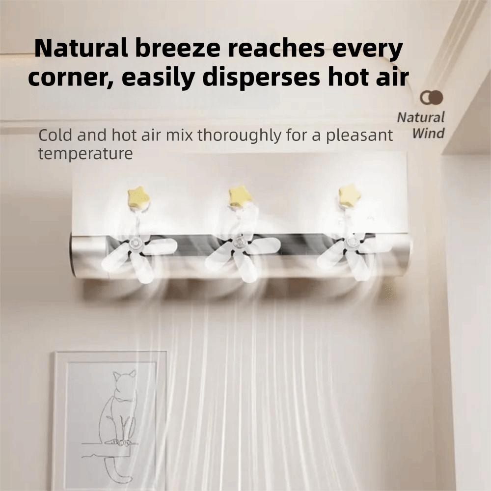 3 Stück Saugnapf Klimaanlagenführung Lüfter Windmühlenförmig Klimaanlagen-Lüftungsgitter Ventilator Schlafzimmer