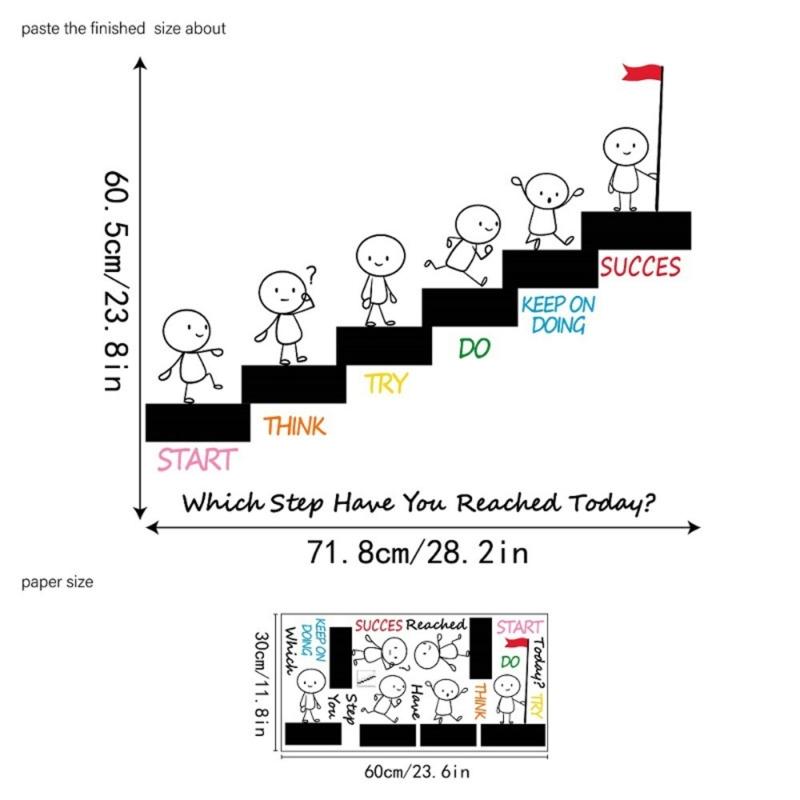 Adhesive Motivational Teamwork Quote Decal For Office Wall Inspirational PVC Sticker School Classroom Decoration