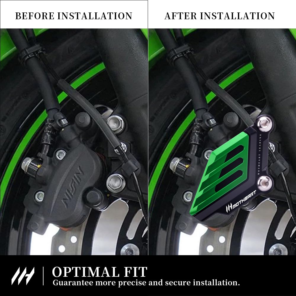 MotHeart Motorcycle Front Brake Caliper Guard for Ninja 400 Z400 Ninja 500 Z500 Z500