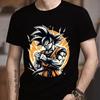 Dragon Ball Goku T-shirt Fashion for Adult Man Anime Clothes Unisex Round Collar Short Sleeve Fashion Black Cotton Tee Top Gift