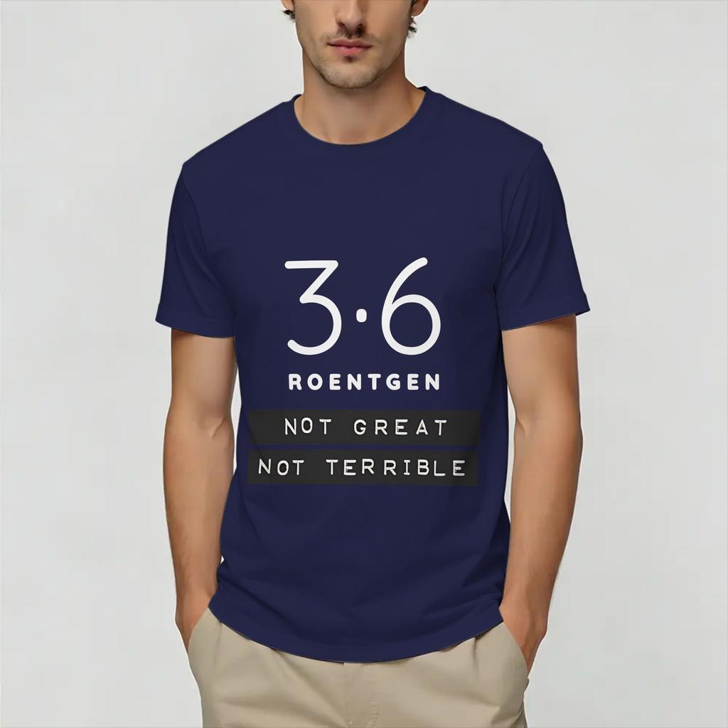 Tschernobyl 36 Röntgen Unisex T-Shirts Lustige T-Shirts Kurzarm Rundhals T-Shirts Baumwolle Grafikbedruckte Kleidung