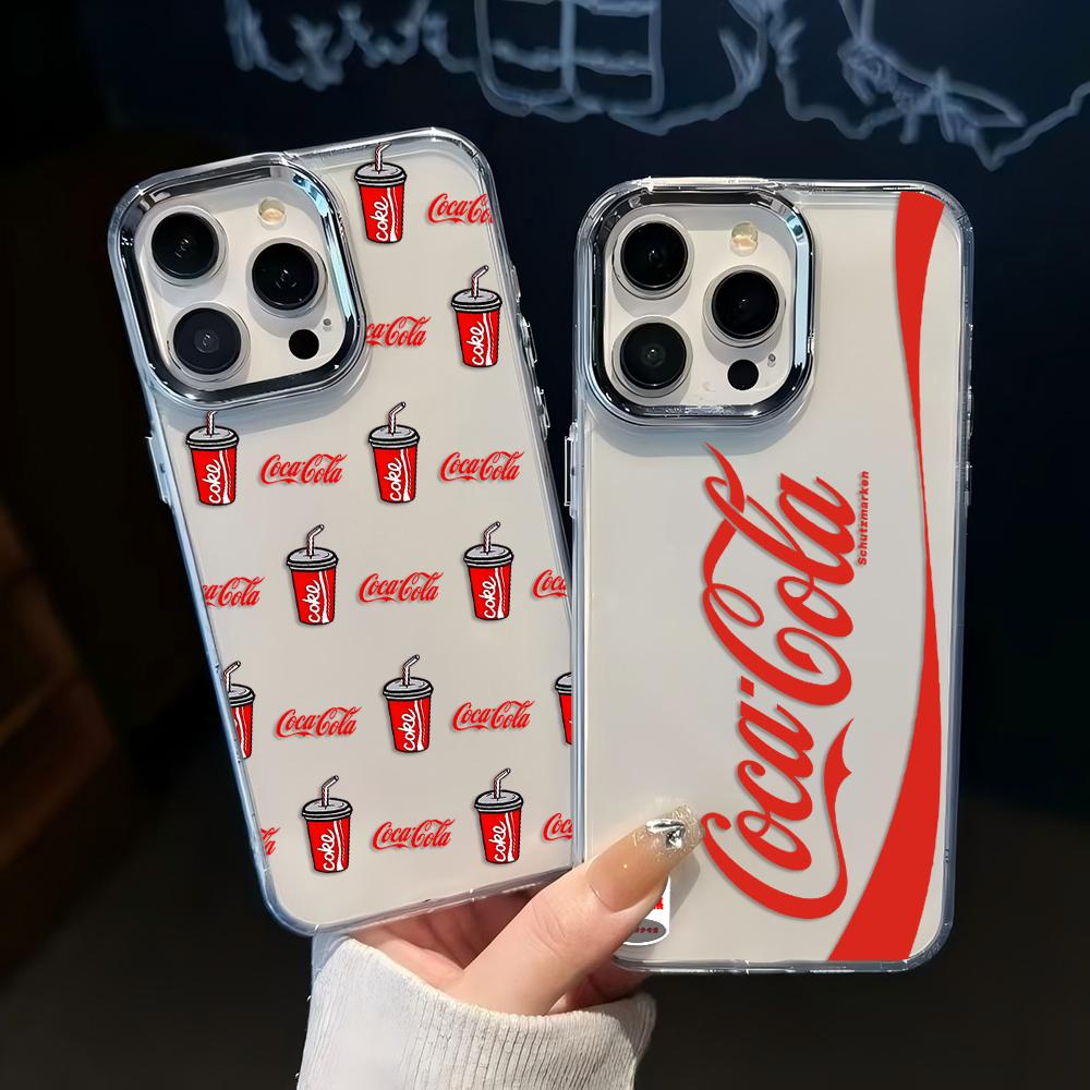 Hot beverage c-cola c-coca Phone Case for Samsung Galaxy S25 S24 S23 S22 S21 S20 FE Ultra Edge Plus 4G 5G Transparent Soft Cover