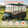 Fits 6-Person Golf Cart Enclosure with Transparent Windshield & Reflective Strips 600D Waterproof Oxford Fabric for Club Car