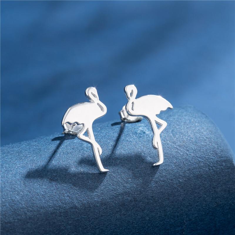 

100% Real Sterling copper 925 Fashion Stud Earrings Minimalist Hedgehog Tiger Penguin Snake Cartilage Studs Hypoallergenic Gift