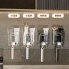 Set Organizzatore Portaspazzolino da Parete Senza Foratura, Scaffale da Bagno Senza Cuciture con Bicchiere per Collutorio per Spazzolino & Dentifricio