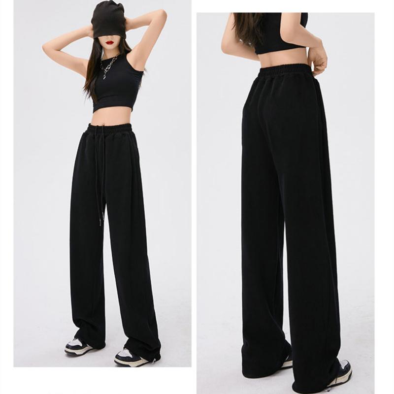 Damenhosen Einfarbig Jogginghosen Locker Bündchenfuß Lässig und Modisch Weitbeinige Hosen