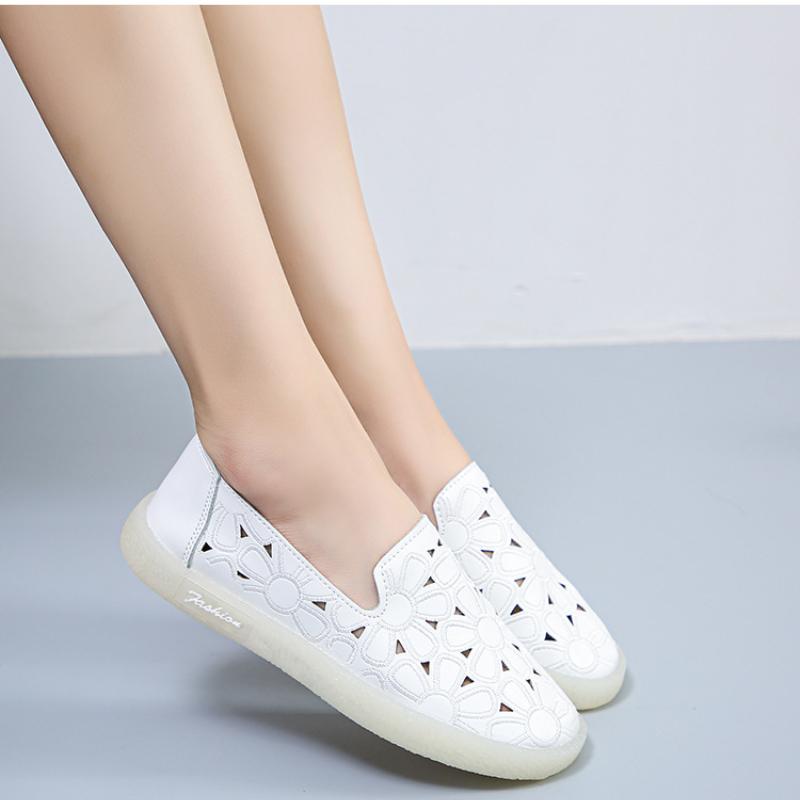 2026 New Large Size Women's Shoes Spring and Summer Version of Hollow Flat Shoes Women's Foot Soft-soled Tsutsu Shoes Woman