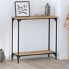 Artisan Oak Console Table Industrial Style 75 x 30.5 x 75 cm Particleboard