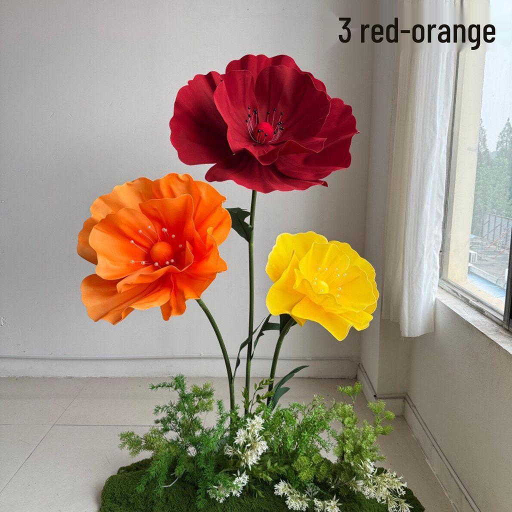 Large Foam Paper Flower Stands for Wedding, Event, or Window Display Decor